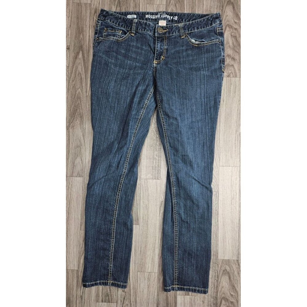 Mossimo Supply Co Juniors Size 13‎ Short Pockets Fit 6 Skinny Denim Blue Jeans